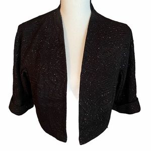 London Times Black Dress Jacket, Size Medium